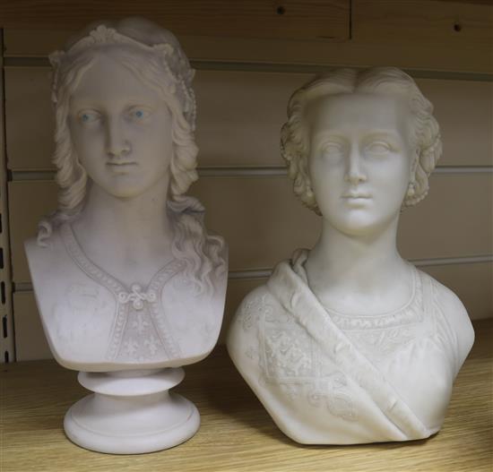 Two Parianware busts